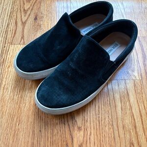 Steve Madden Black Suede Slip-On Sneakers